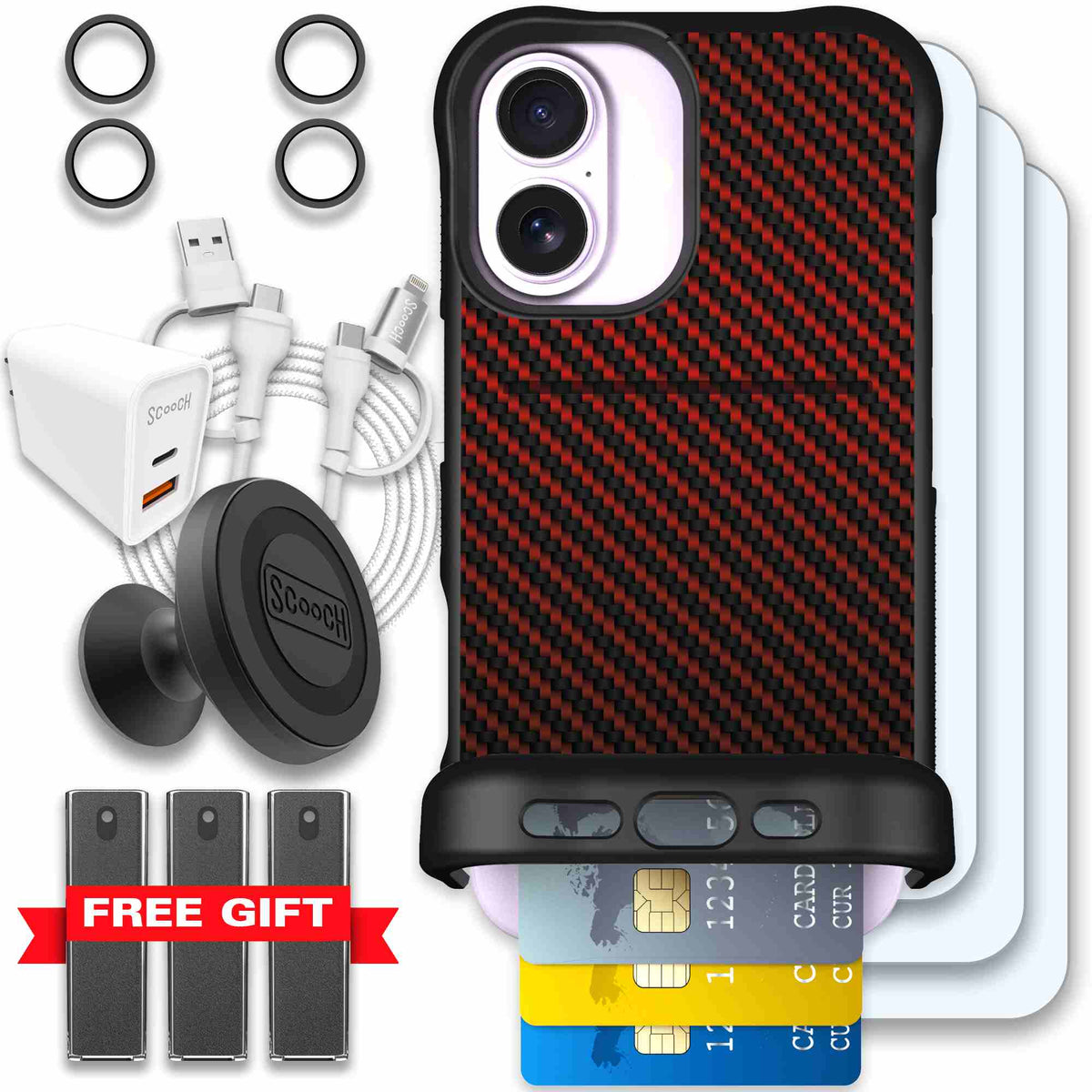 Red Carbon Fiber | website | iPhone 17 | Ultimate Bundle