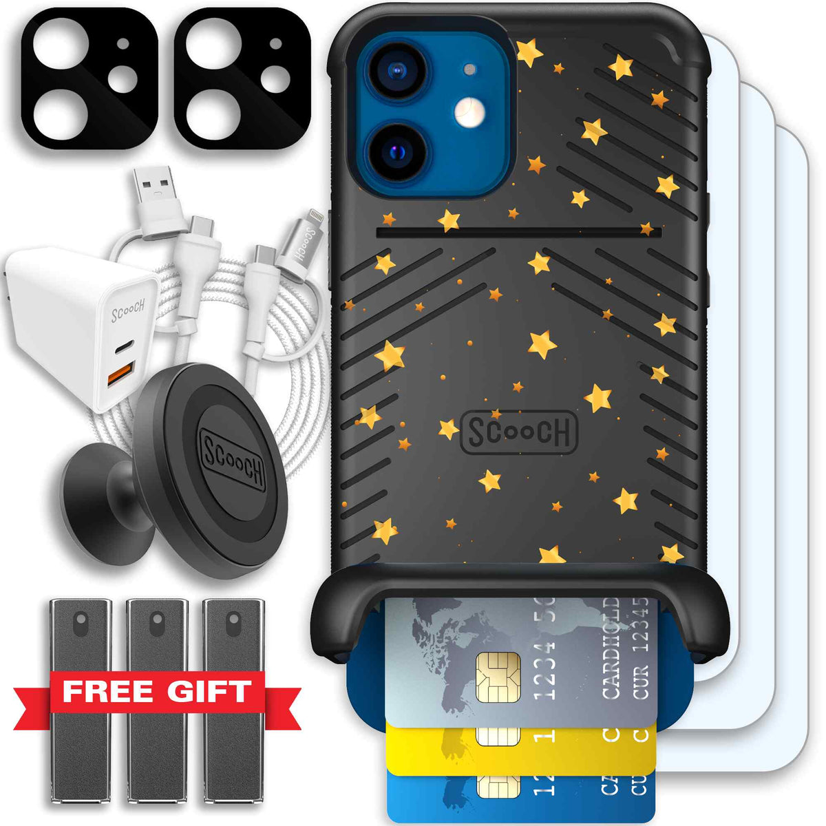 Wingmate Gold Stars for iPhone 12 - Ultimate Bundle