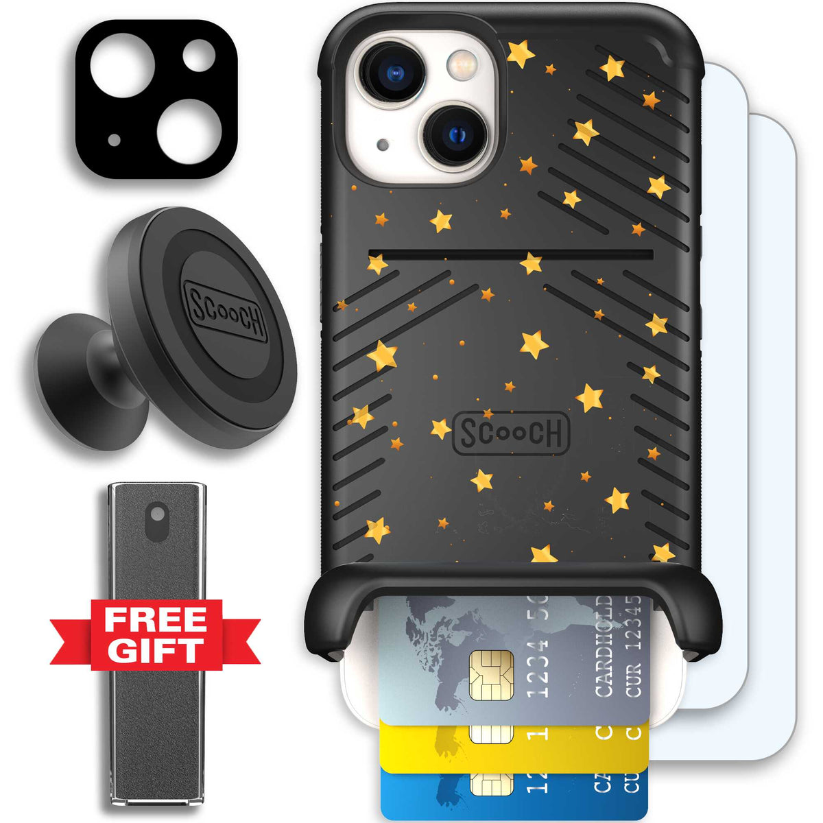 Wingmate Gold Stars for iPhone 13 - Defender Bundle