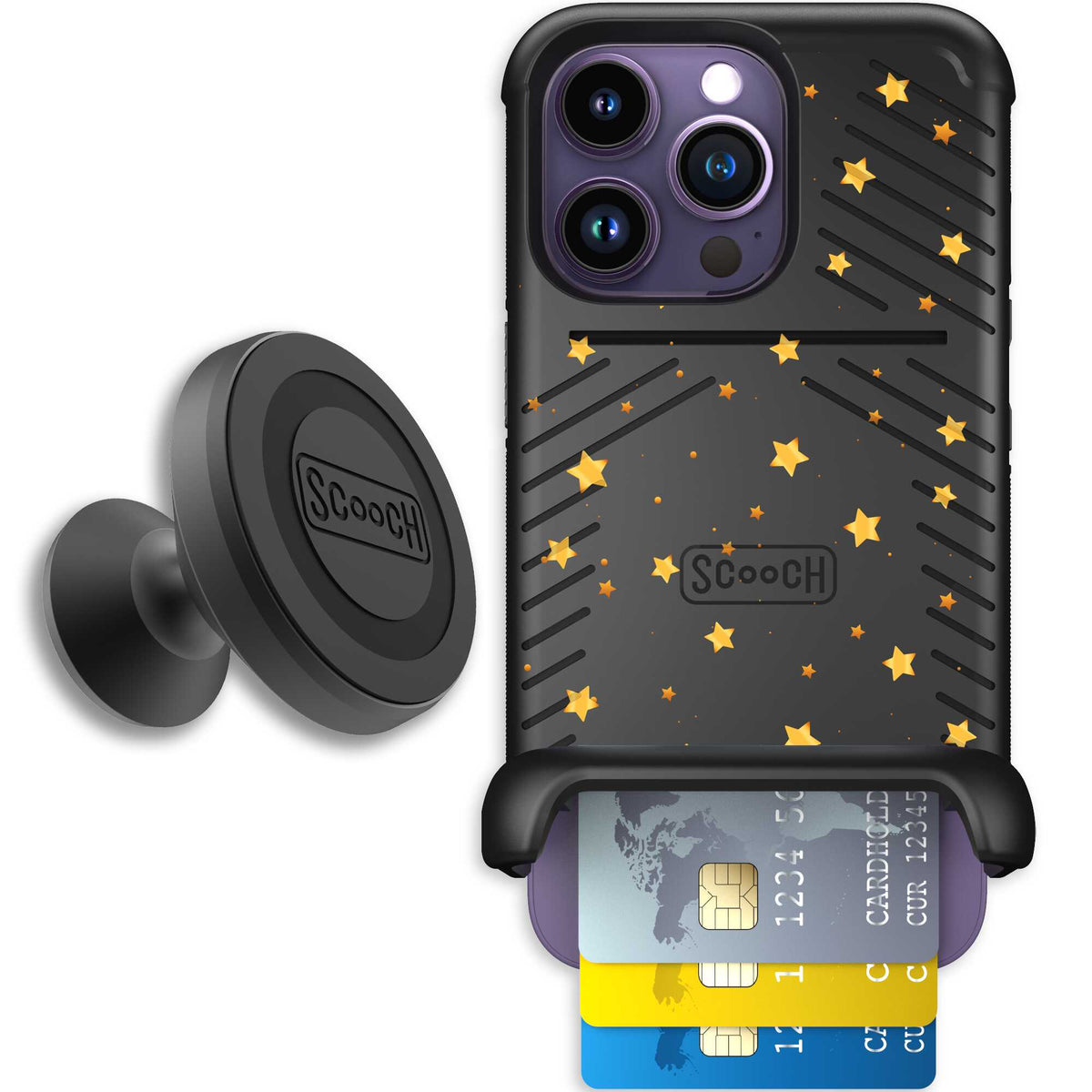 Wingmate Gold Stars for iPhone 14 Pro - Starter Bundle