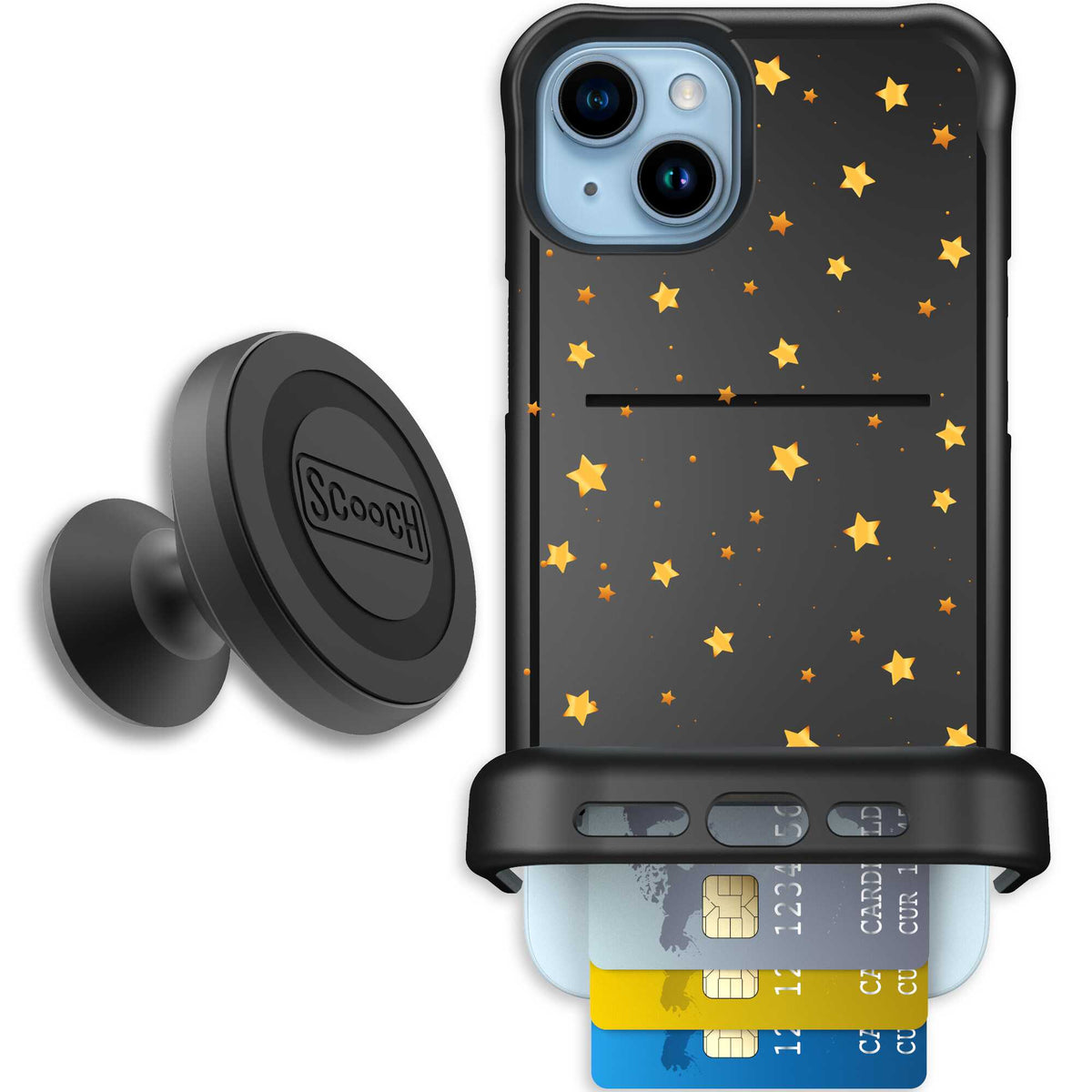 Wingmate Gold Stars for iPhone 15 Plus - Starter Bundle