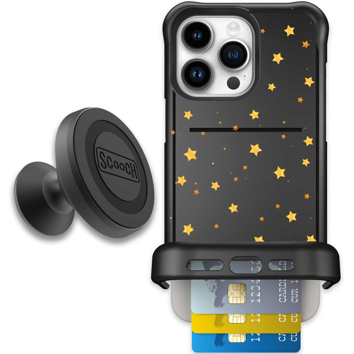 Wingmate Gold Stars for iPhone 15 Pro Max - Starter Bundle