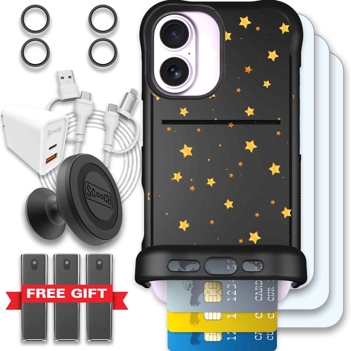 Wingmate Gold Stars for iPhone 17 - Ultimate Bundle
