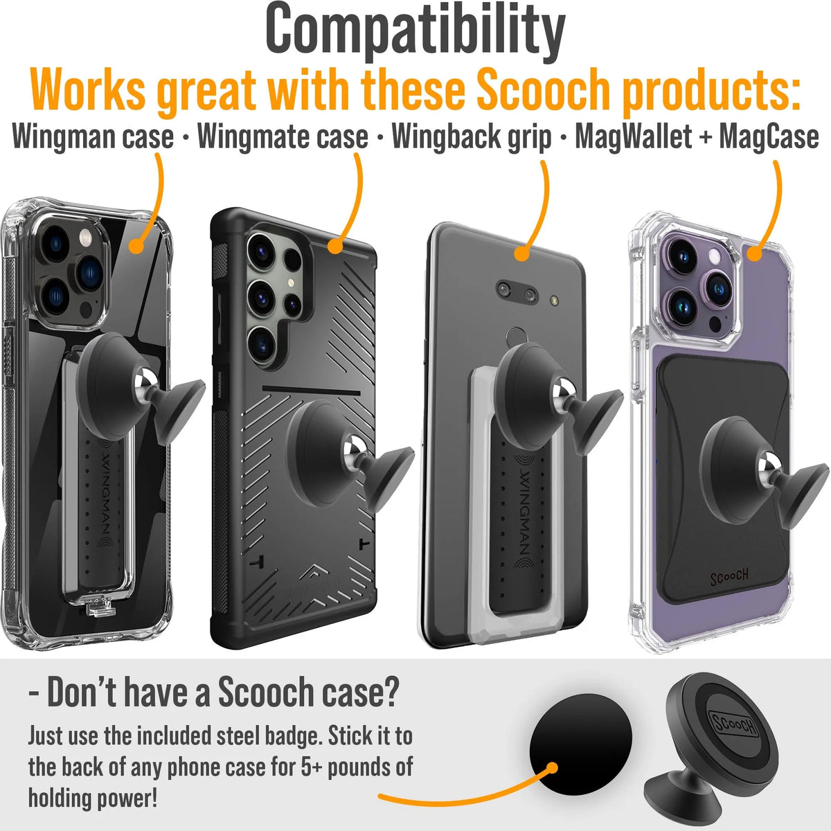 scoochzza Wingmount - Universal Magnetic Car Mount scoochzza Wingmount