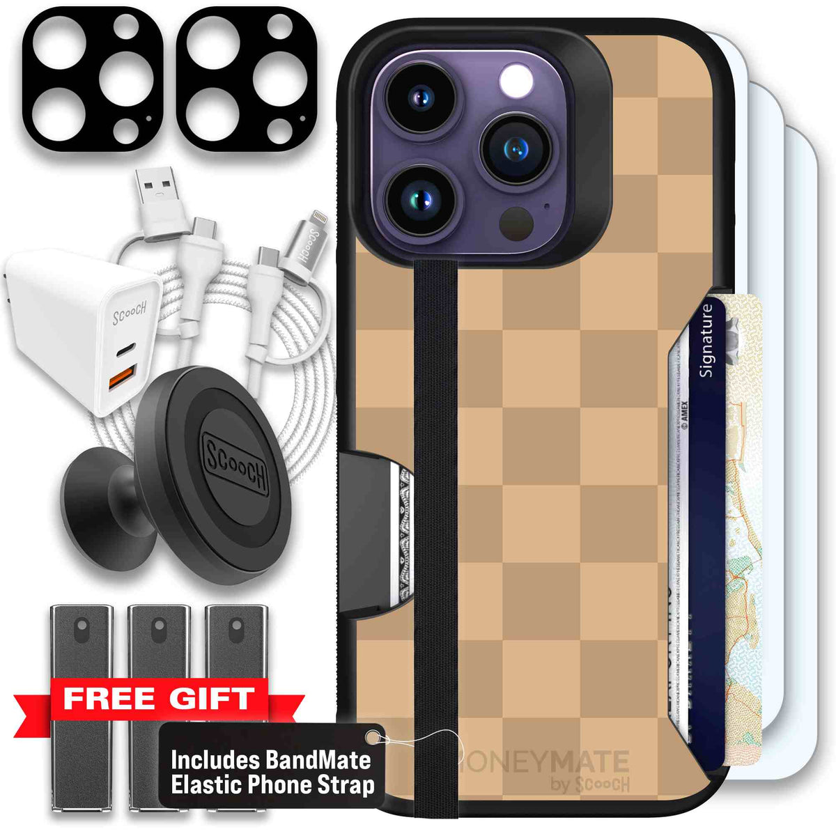 Checkered Beige | website | iPhone 14 Pro | Ultimate Bundle