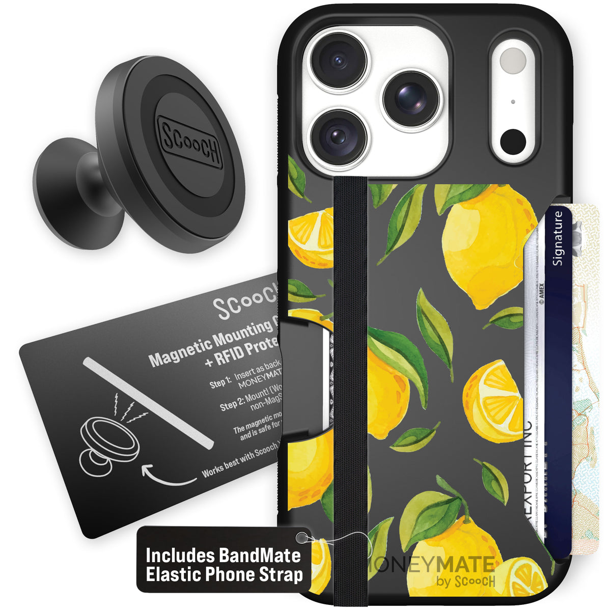 Moneymate Amalfi Lemons for iPhone 18 Pro — Starter Bundle
