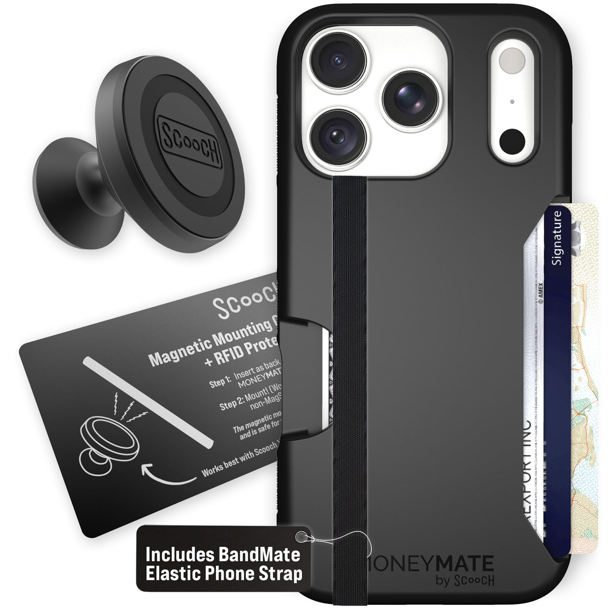 Moneymate Black for iPhone 18 Pro — Starter Bundle