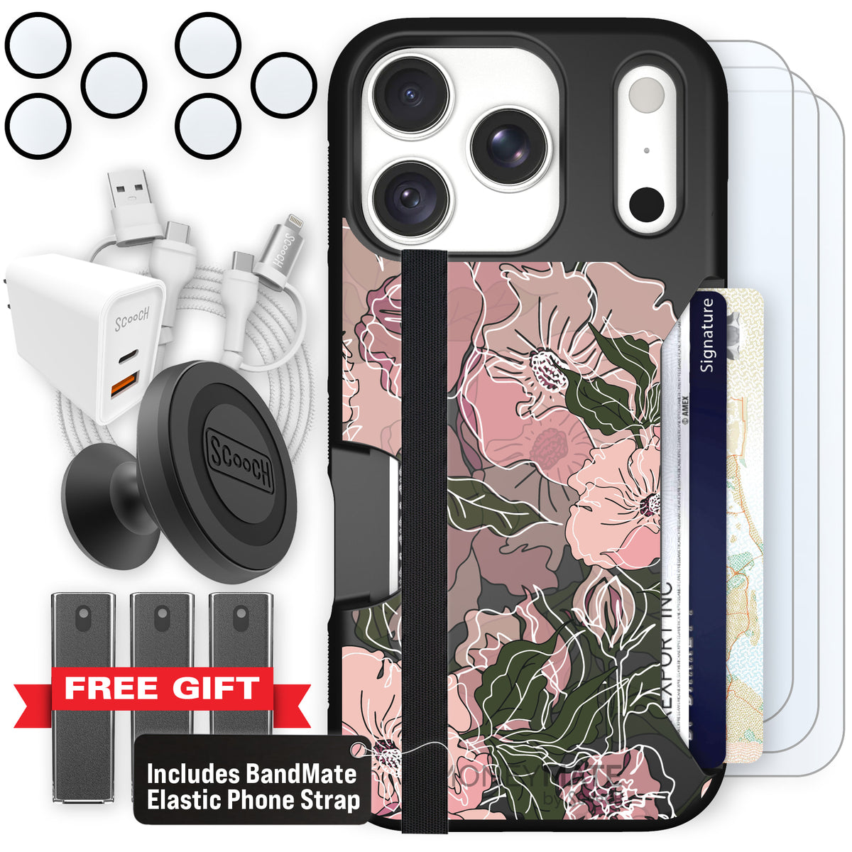 Moneymate Blush Botanical for iPhone 18 Pro — Ultimate Bundle