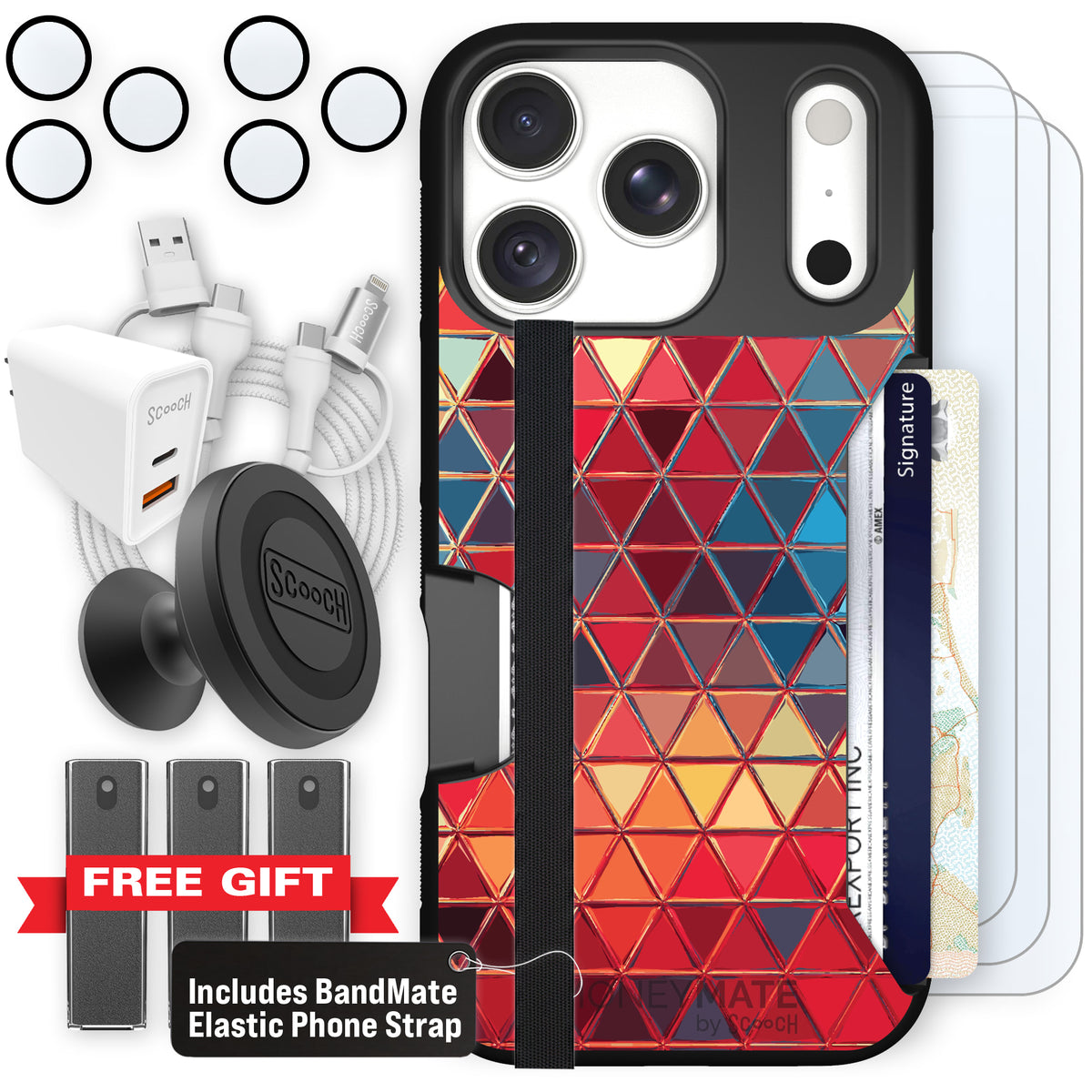 Moneymate Festive Glass for iPhone 18 Pro — Ultimate Bundle