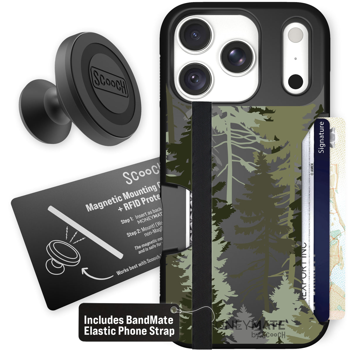 Moneymate Hidden Pines for iPhone 18 Pro — Starter Bundle