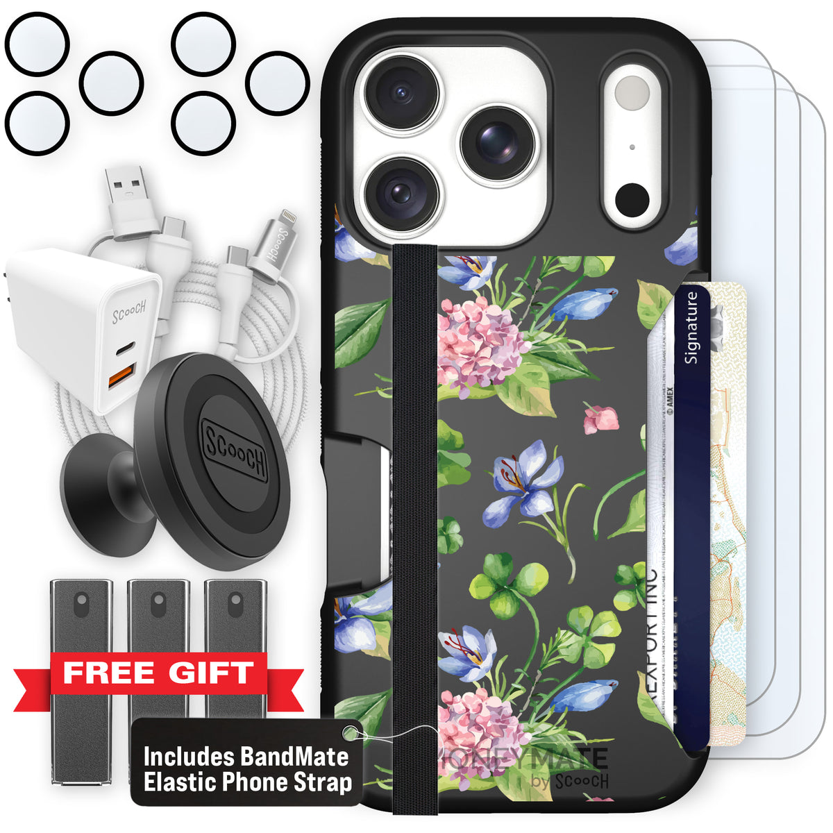 Moneymate Lucky Hydrangea for iPhone 18 Pro — Ultimate Bundle