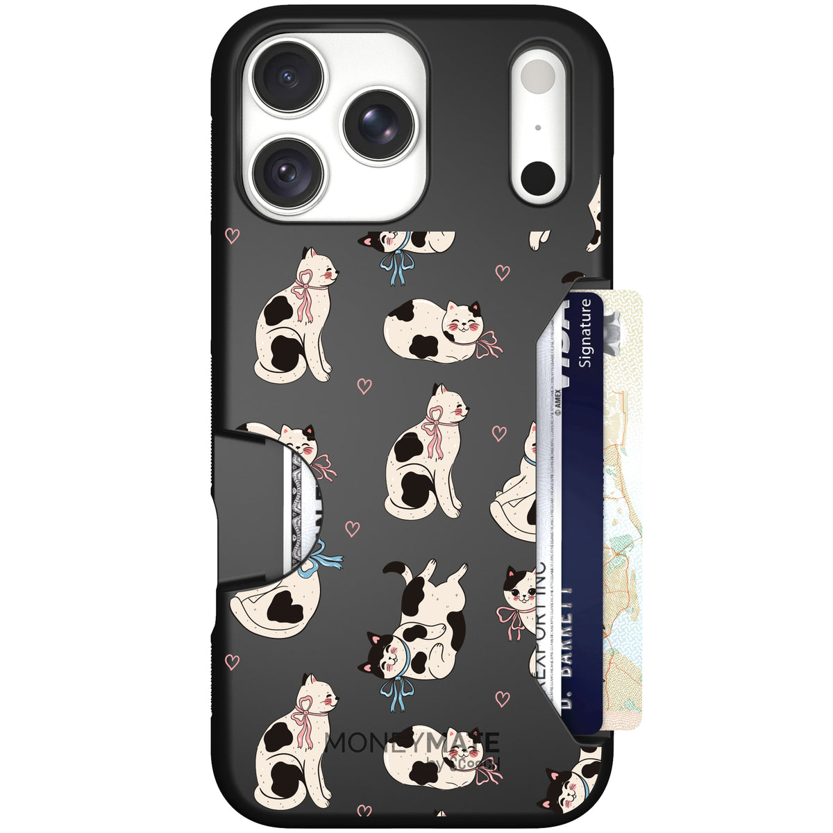 Moneymate Bow Kitties for iPhone 18 Pro Max — case