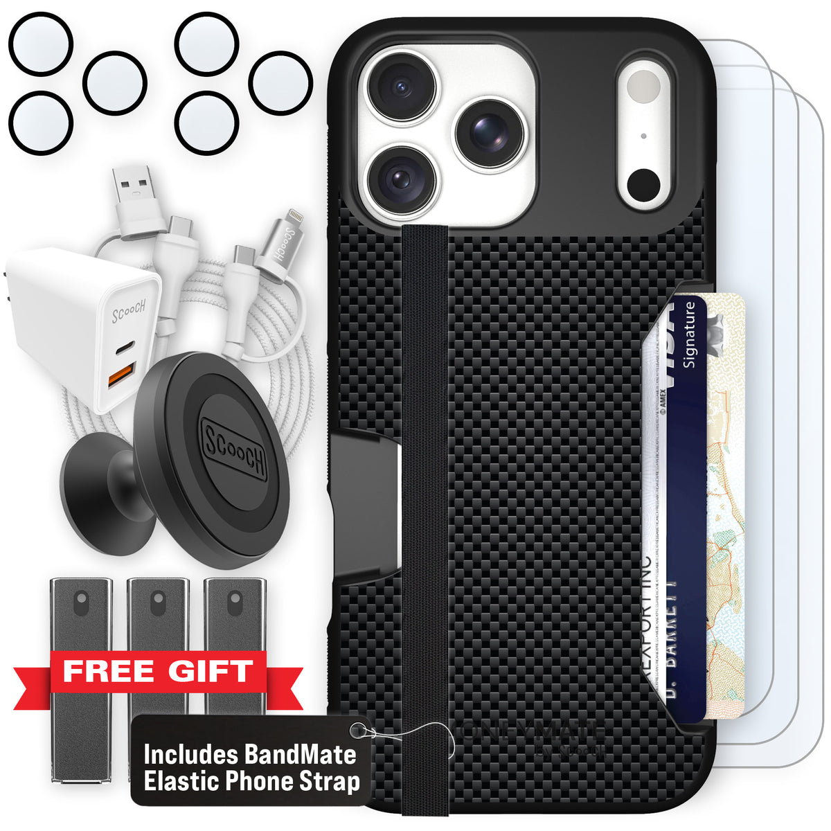 Moneymate Carbon Fiber for iPhone 18 Pro Max — Ultimate Bundle