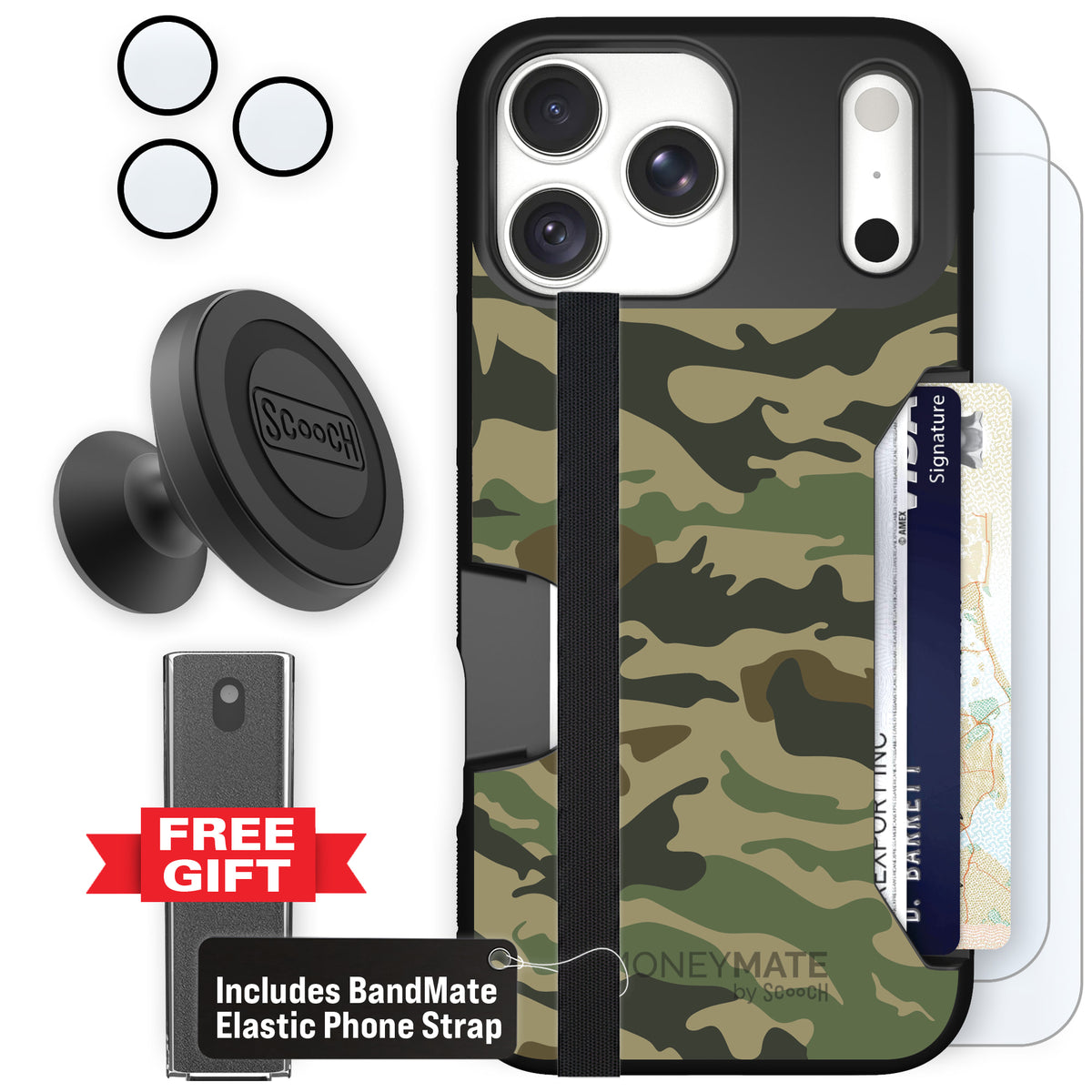Moneymate Classic Camo for iPhone 18 Pro Max — Defender Bundle