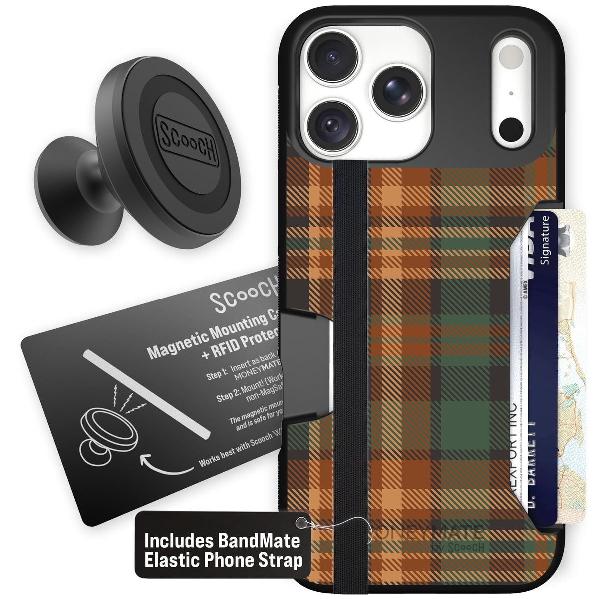Moneymate Fall Flannel for iPhone 18 Pro Max — Starter Bundle