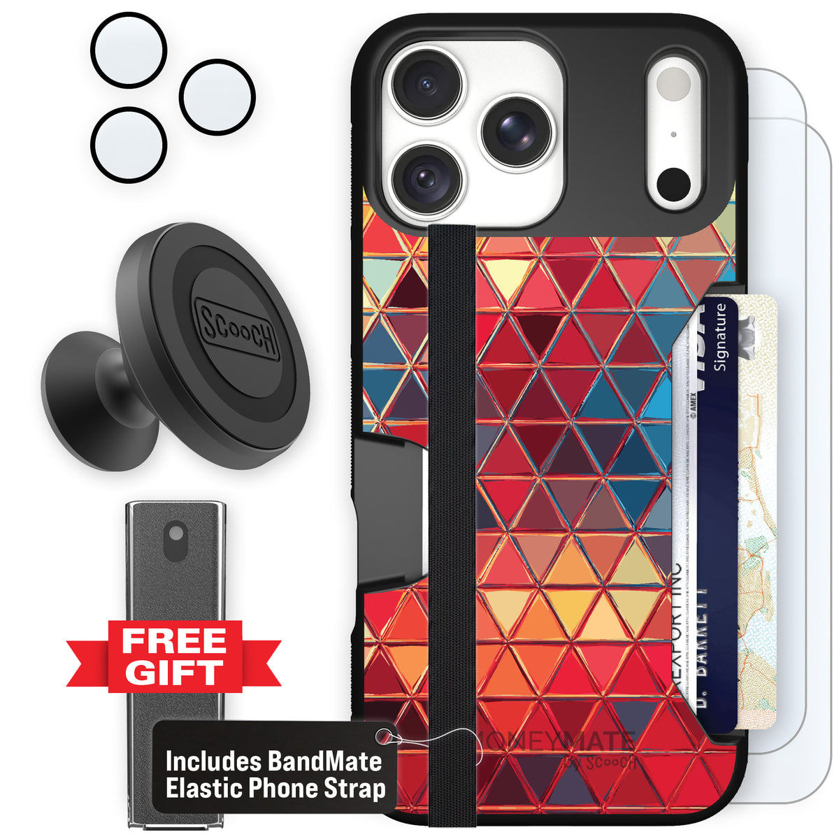 Moneymate Festive Glass for iPhone 18 Pro Max — Defender Bundle