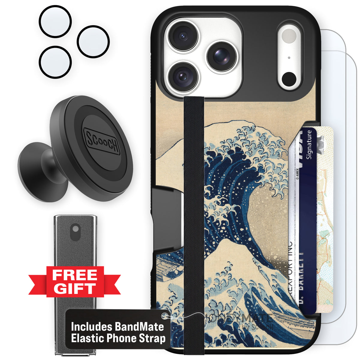 Moneymate Great Wave for iPhone 18 Pro Max — Defender Bundle