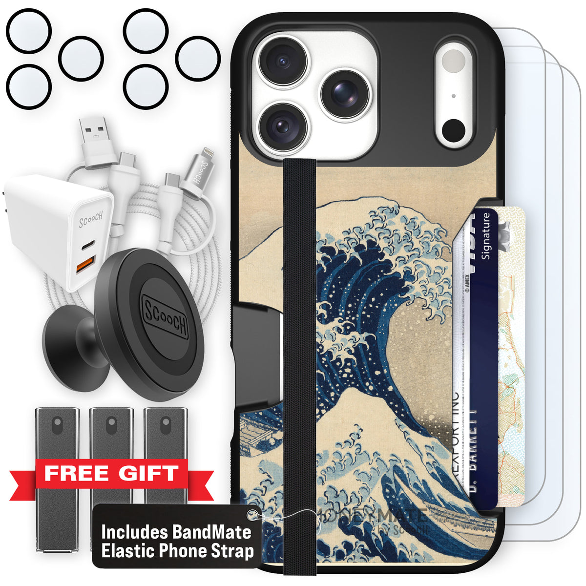 Moneymate Great Wave for iPhone 18 Pro Max — Ultimate Bundle