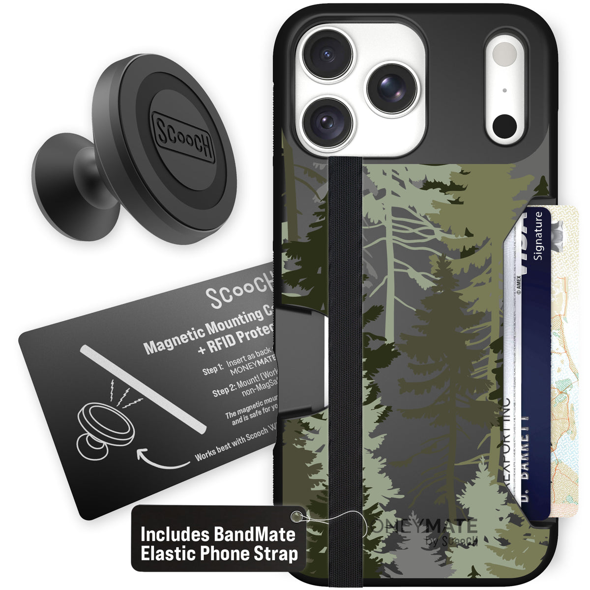 Moneymate Hidden Pines for iPhone 18 Pro Max — Starter Bundle