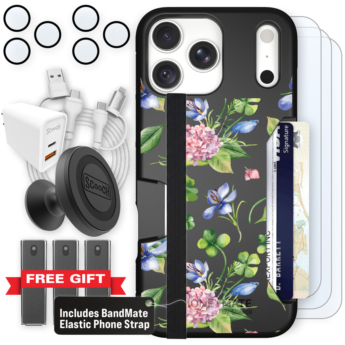 Moneymate Lucky Hydrangea for iPhone 18 Pro Max — Ultimate Bundle
