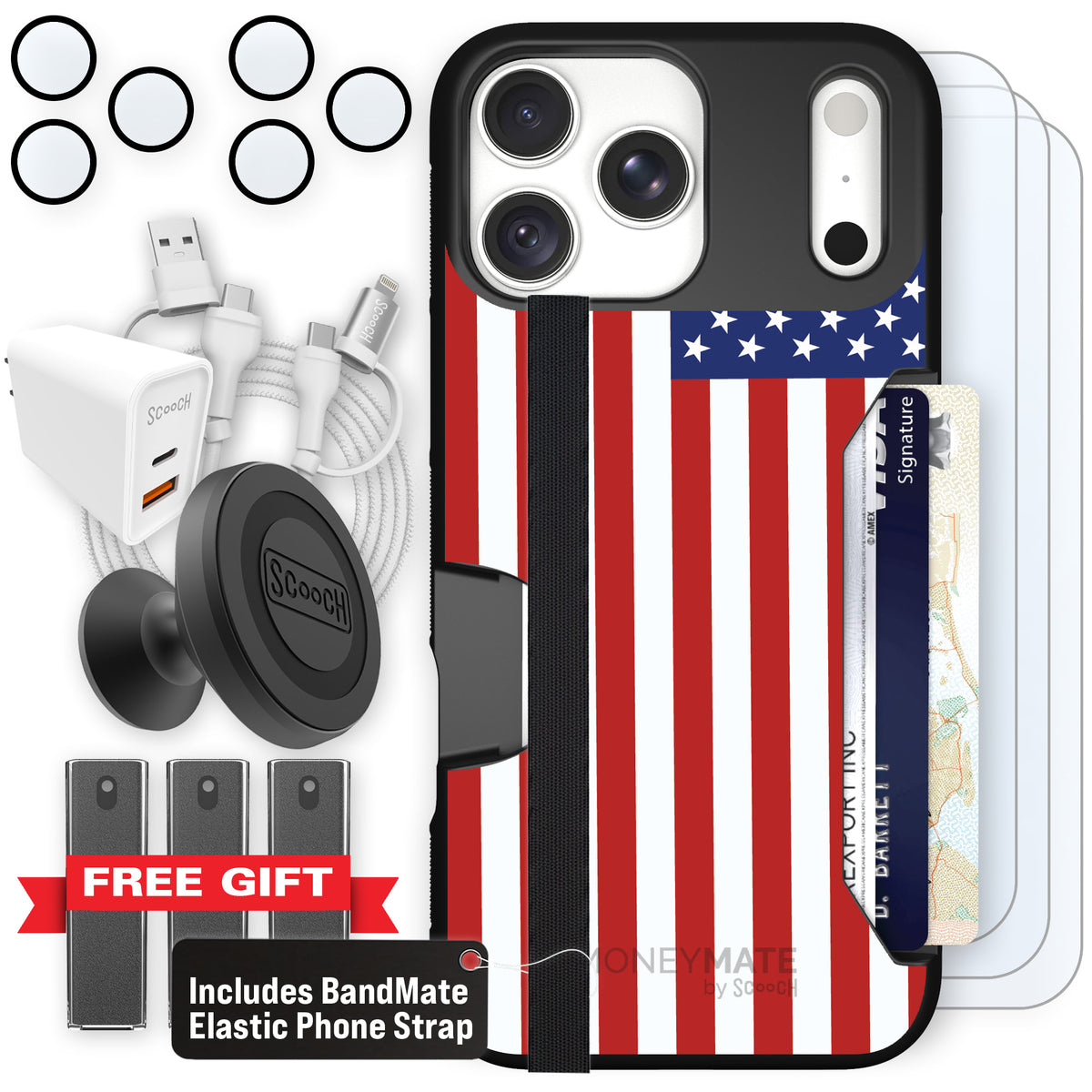 Moneymate Stars and Stripes for iPhone 18 Pro Max — Ultimate Bundle