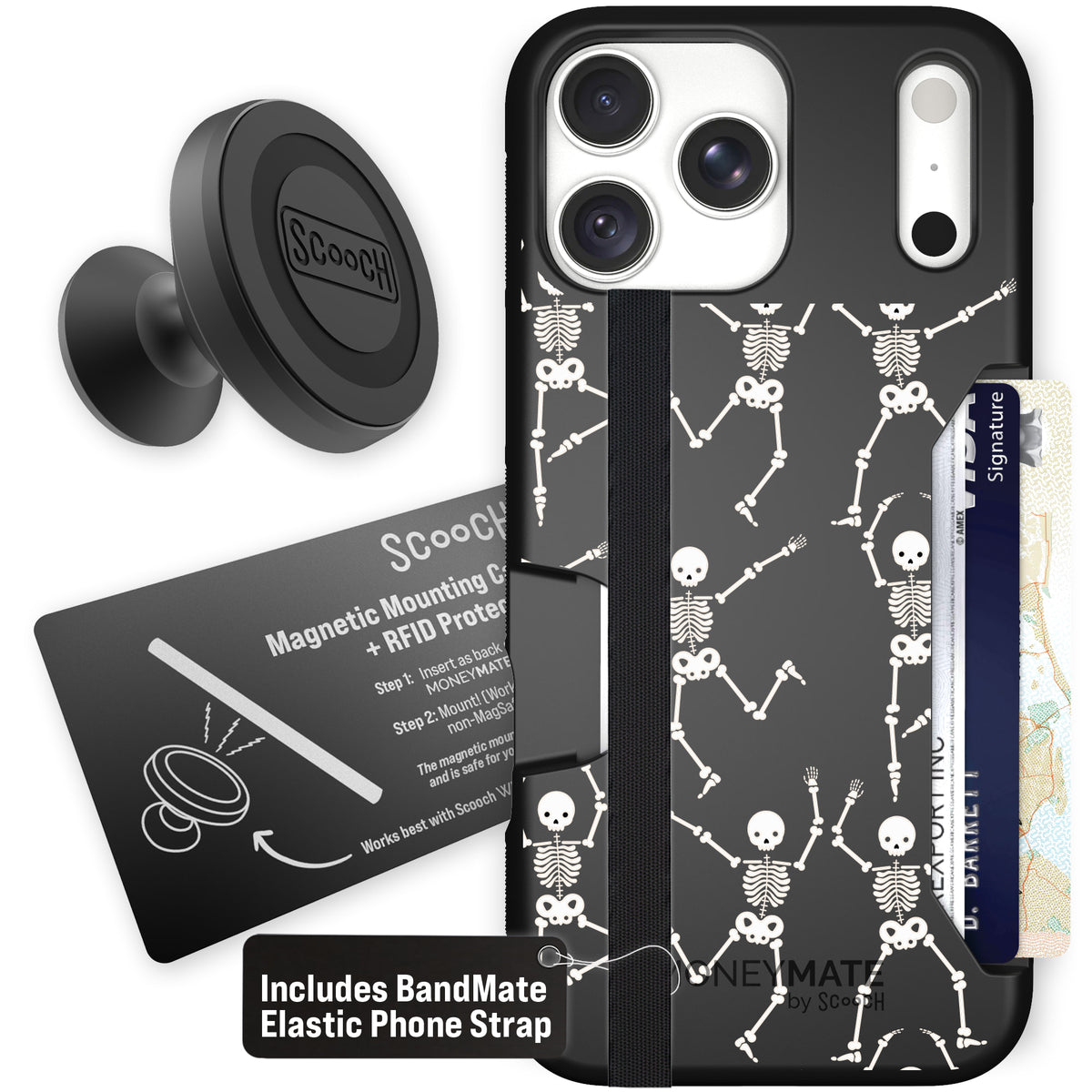 Moneymate Swinging Skeletons for iPhone 18 Pro Max — Starter Bundle