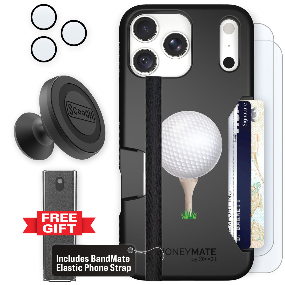 Moneymate Tee Time for iPhone 18 Pro Max — Defender Bundle