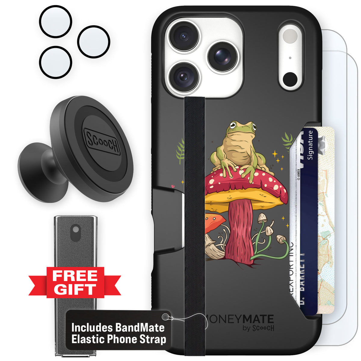 Moneymate Toadstool Frog for iPhone 18 Pro Max — Defender Bundle