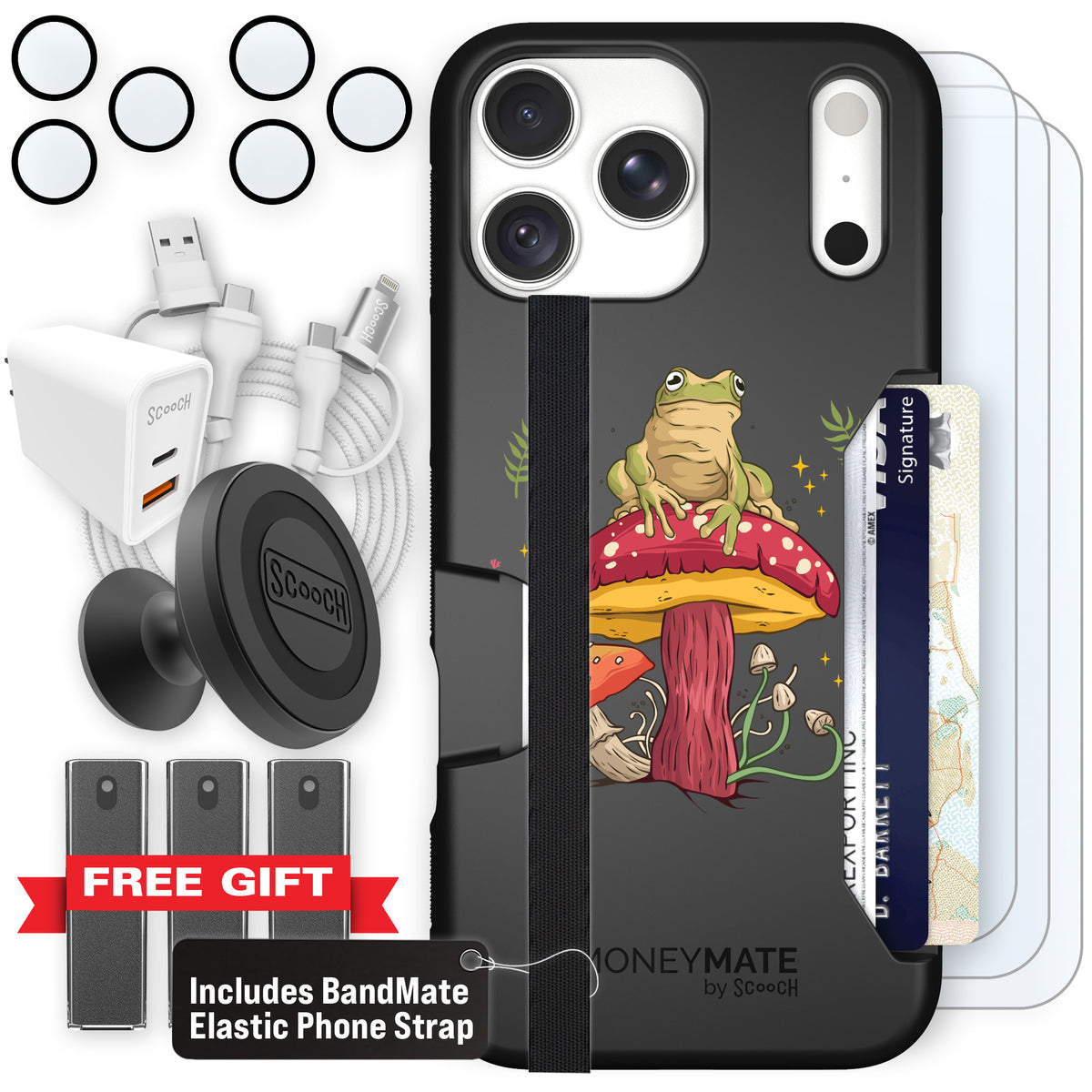 Moneymate Toadstool Frog for iPhone 18 Pro Max — Ultimate Bundle