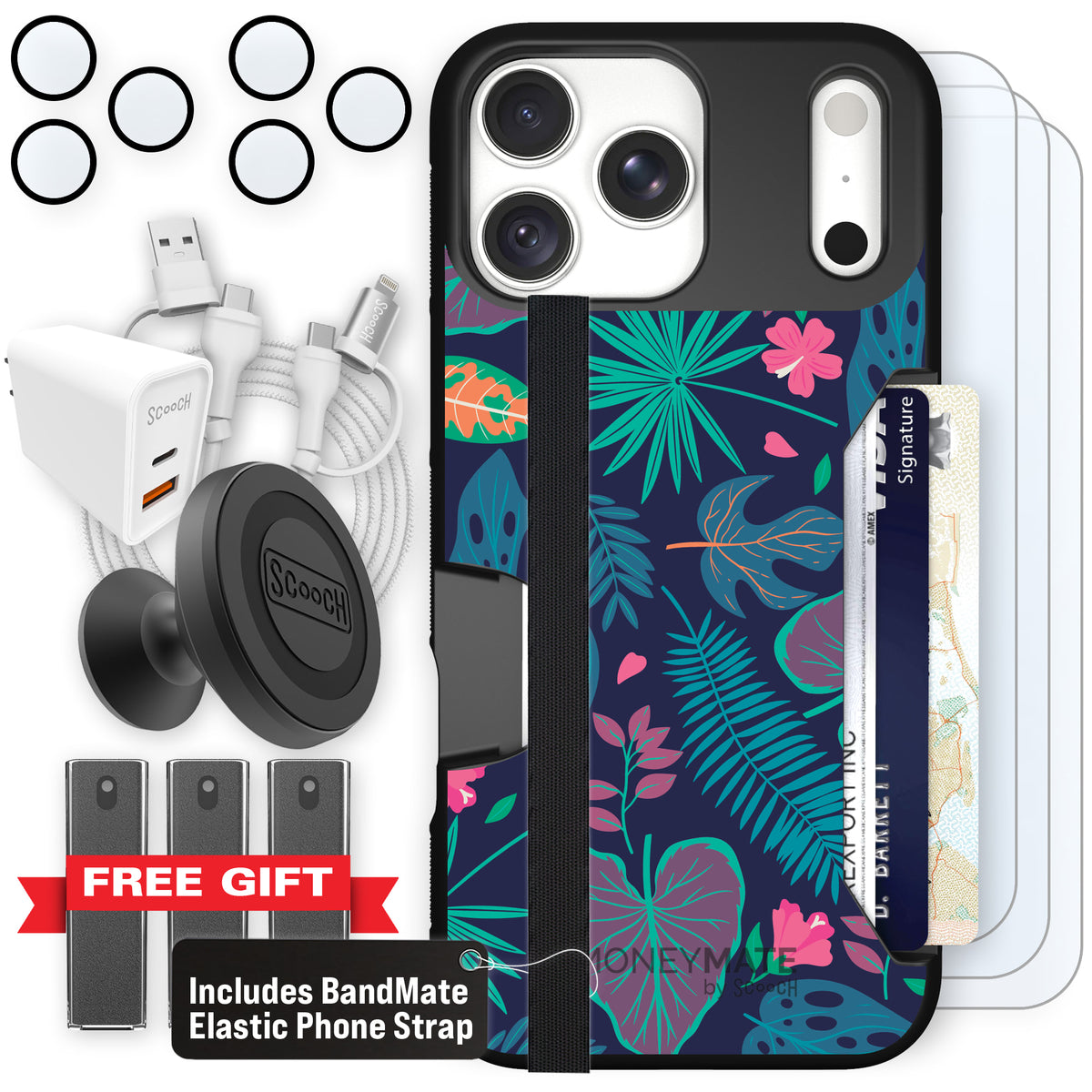 Moneymate Tropical Leaves for iPhone 18 Pro Max — Ultimate Bundle