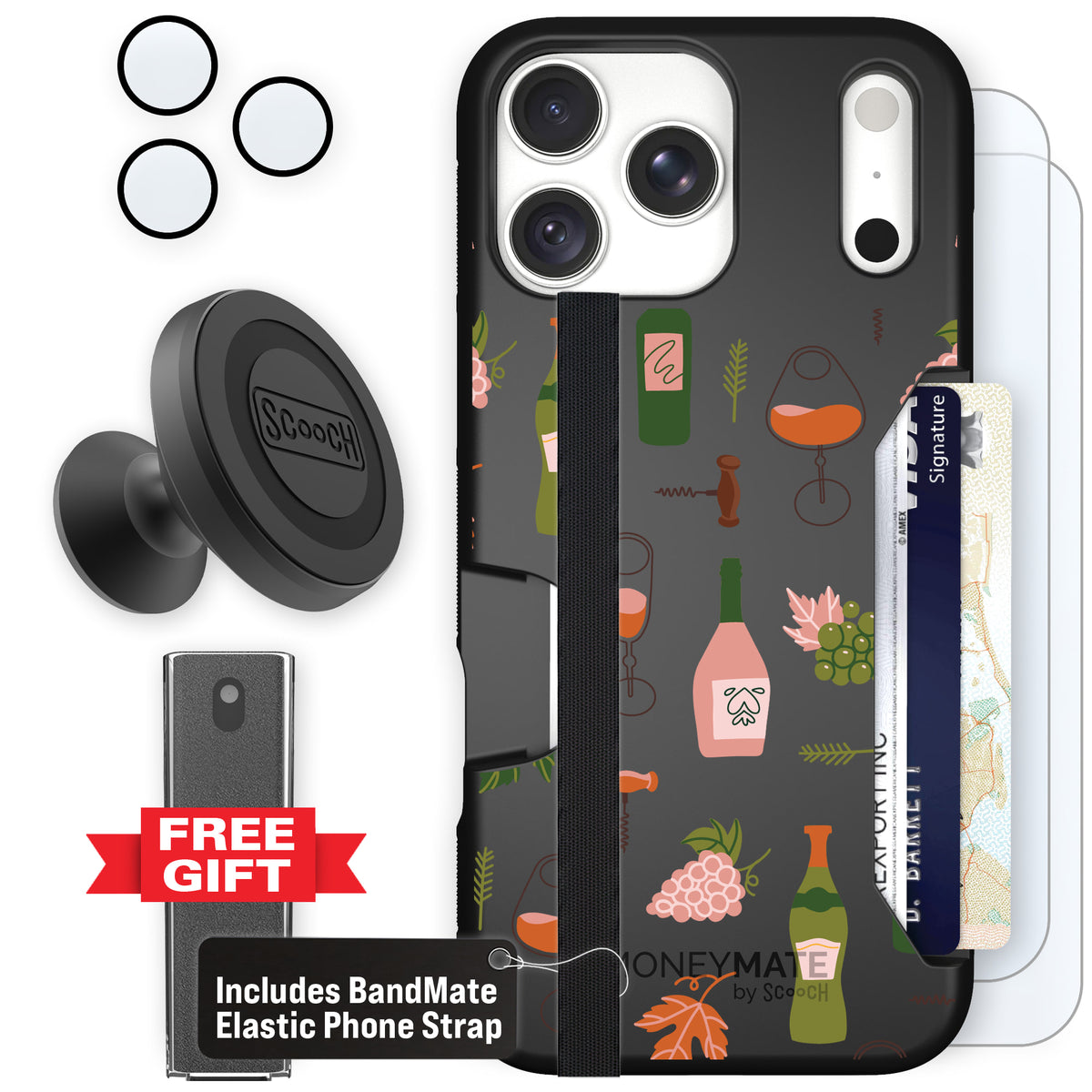 Moneymate Vino Vibes for iPhone 18 Pro Max — Defender Bundle