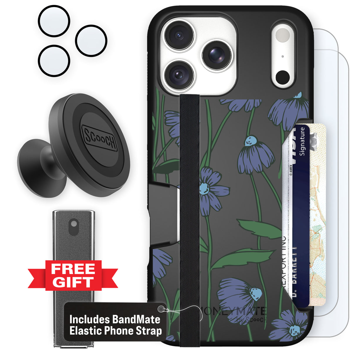 Moneymate Violet Daisy for iPhone 18 Pro Max — Defender Bundle