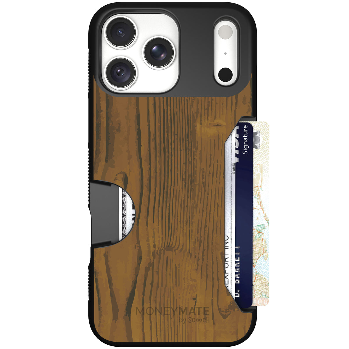 Moneymate Wood Grain for iPhone 18 Pro Max — case