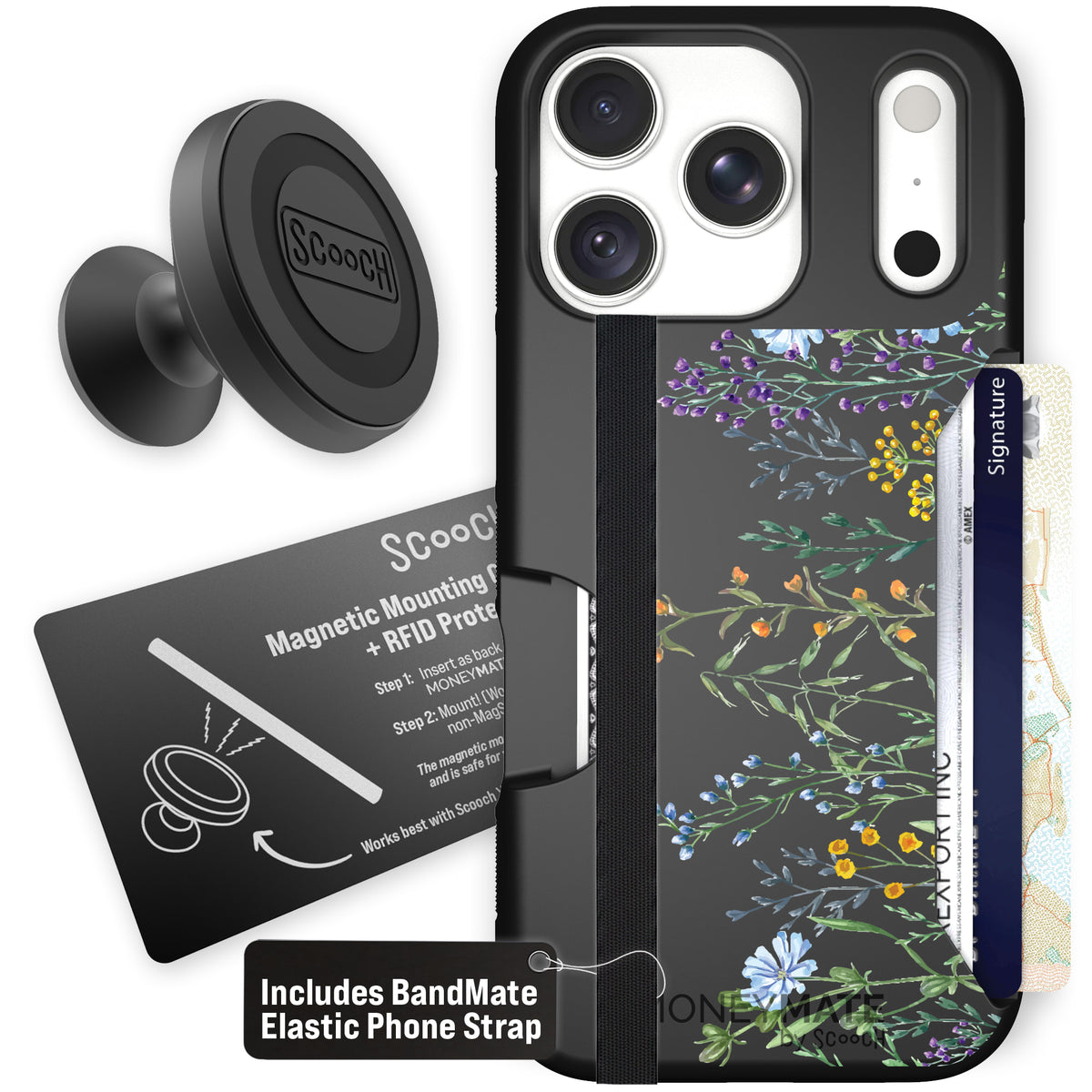 Moneymate Meadow Bloom for iPhone 18 Pro — Starter Bundle