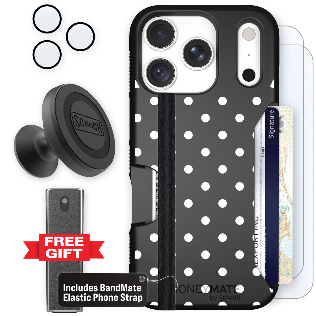 Moneymate Polka Dots for iPhone 18 Pro — Defender Bundle