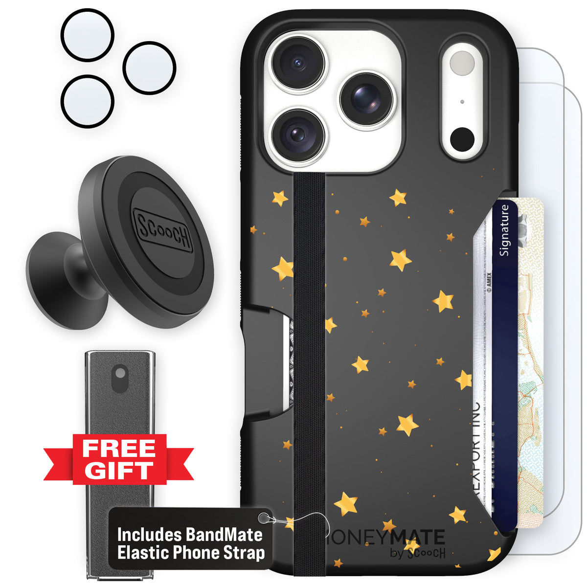 Moneymate Gold Stars for iPhone 18 Pro — Defender Bundle