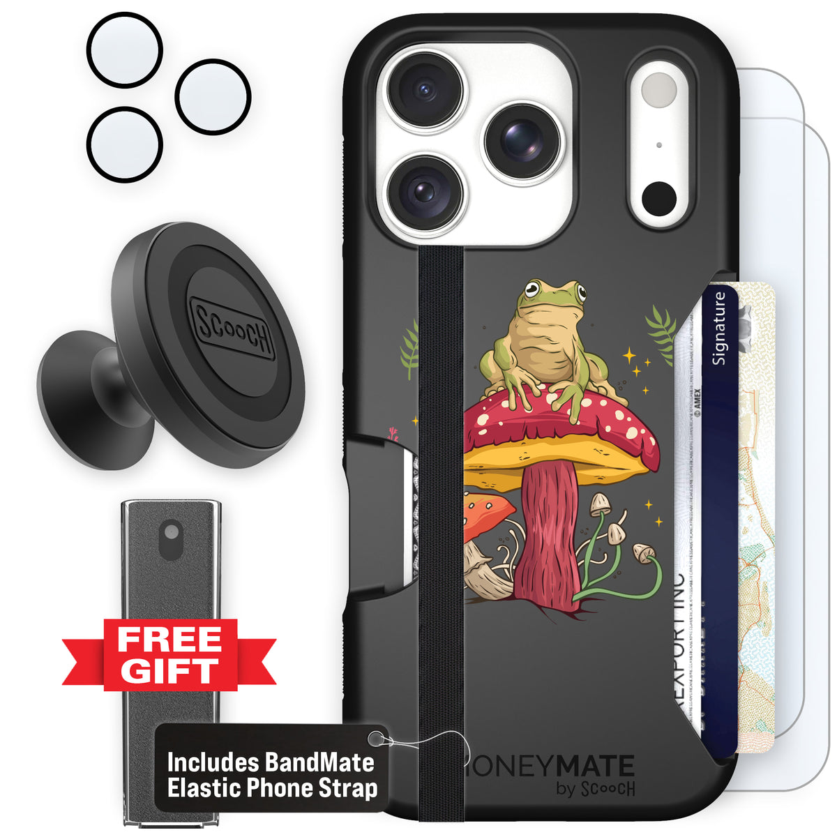 Moneymate Toadstool Frog for iPhone 18 Pro — Defender Bundle