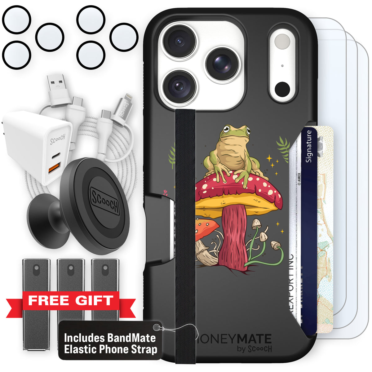 Moneymate Toadstool Frog for iPhone 18 Pro — Ultimate Bundle