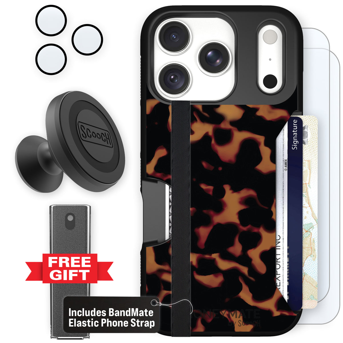 Moneymate Tortoise Shell for iPhone 18 Pro — Defender Bundle