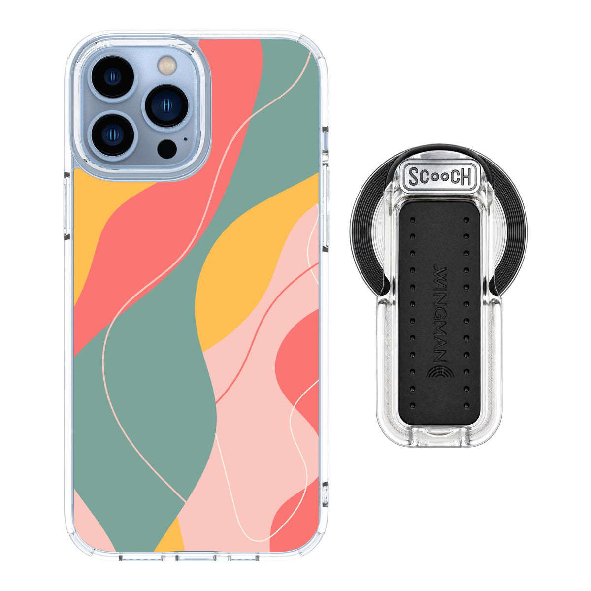 MagCase Abstract Pastel for iPhone 13 Pro Max with Clear Wingback for MagSafe