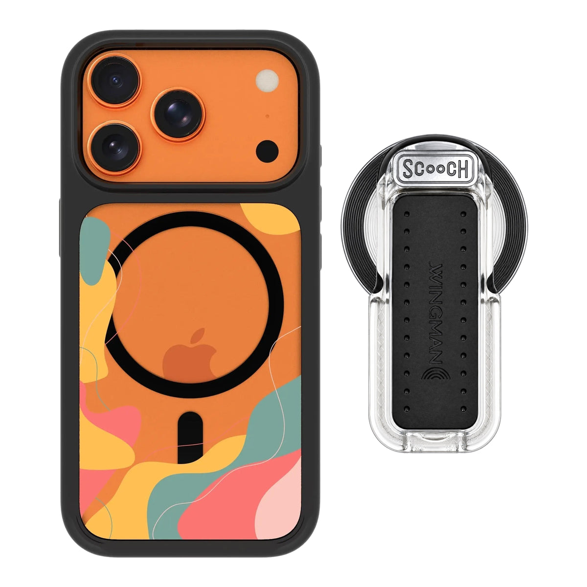 MagCase Abstract Pastel for iPhone 17 Pro with Clear Wingback for MagSafe
