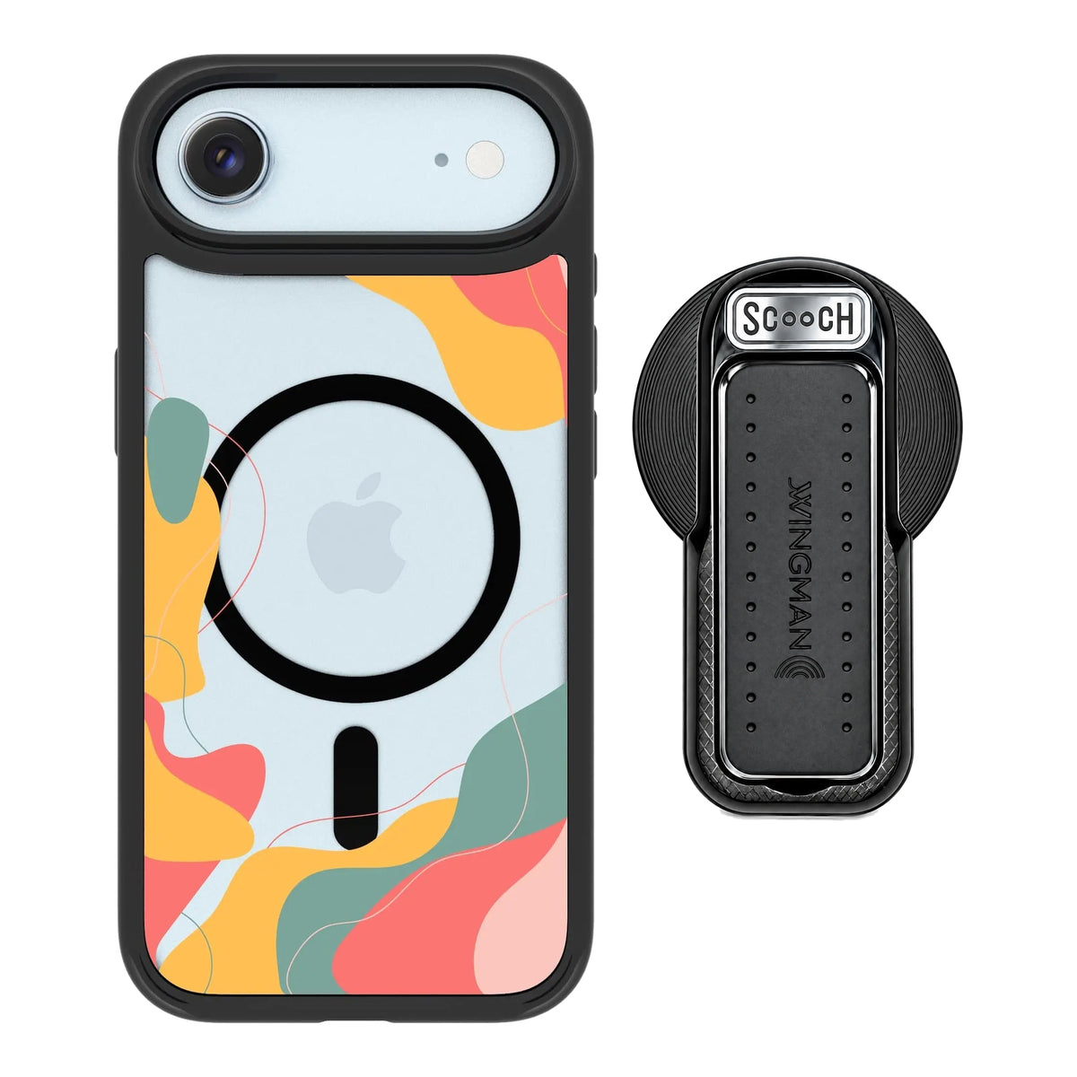 MagCase Abstract Pastel for iPhone Air with Black Wingback for MagSafe
