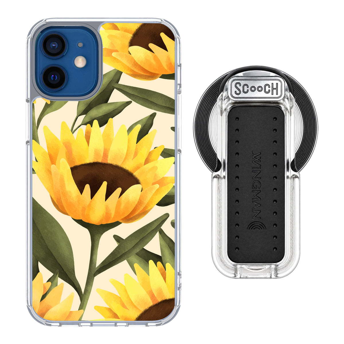 MagCase Blooming Sunflowers for iPhone 12 mini with Clear Wingback for MagSafe