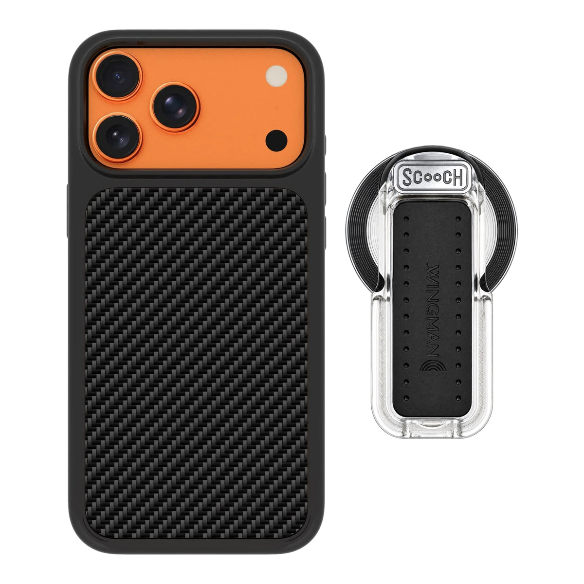 MagCase Carbon Fiber for iPhone 17 Pro Max with Clear Wingback for MagSafe