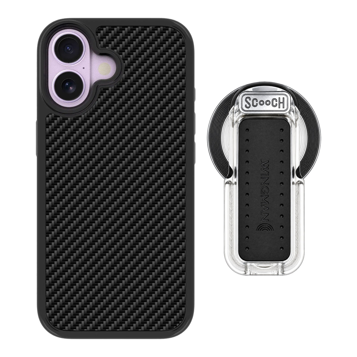 MagCase Carbon Fiber for iPhone 17 with Clear Wingback for MagSafe