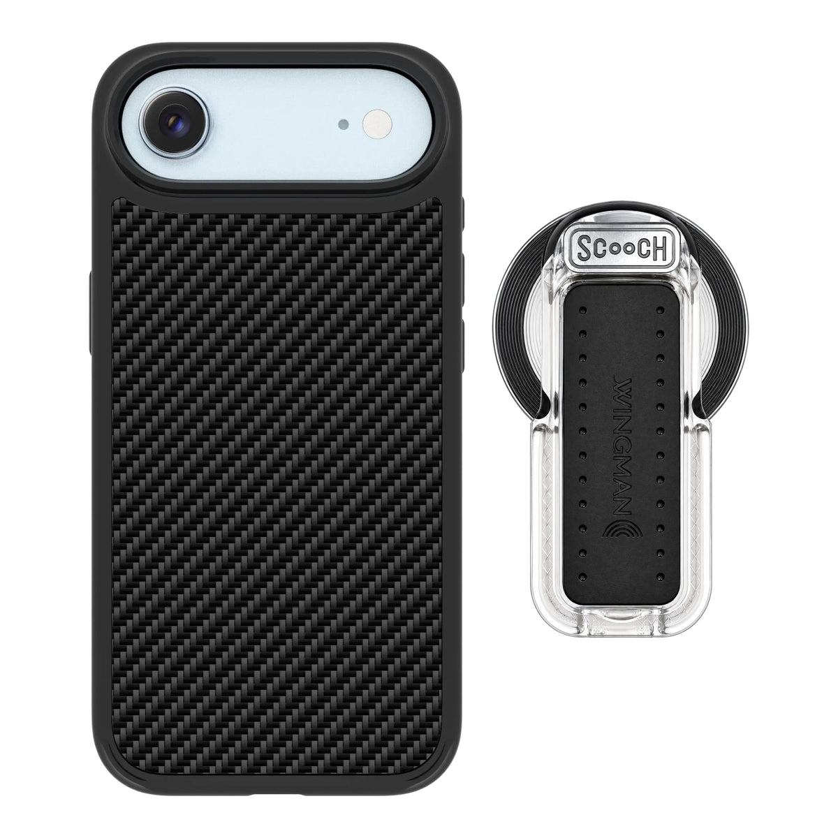 MagCase Carbon Fiber for iPhone Air with Clear Wingback for MagSafe