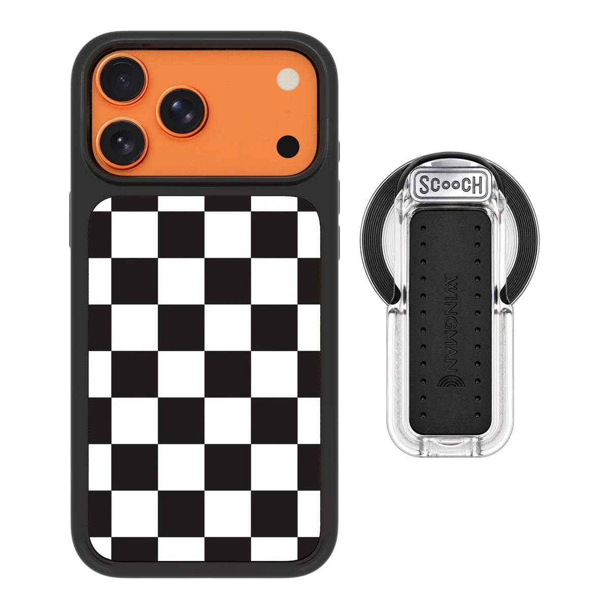 MagCase Checkered for iPhone 17 Pro Max with Clear Wingback for MagSafe