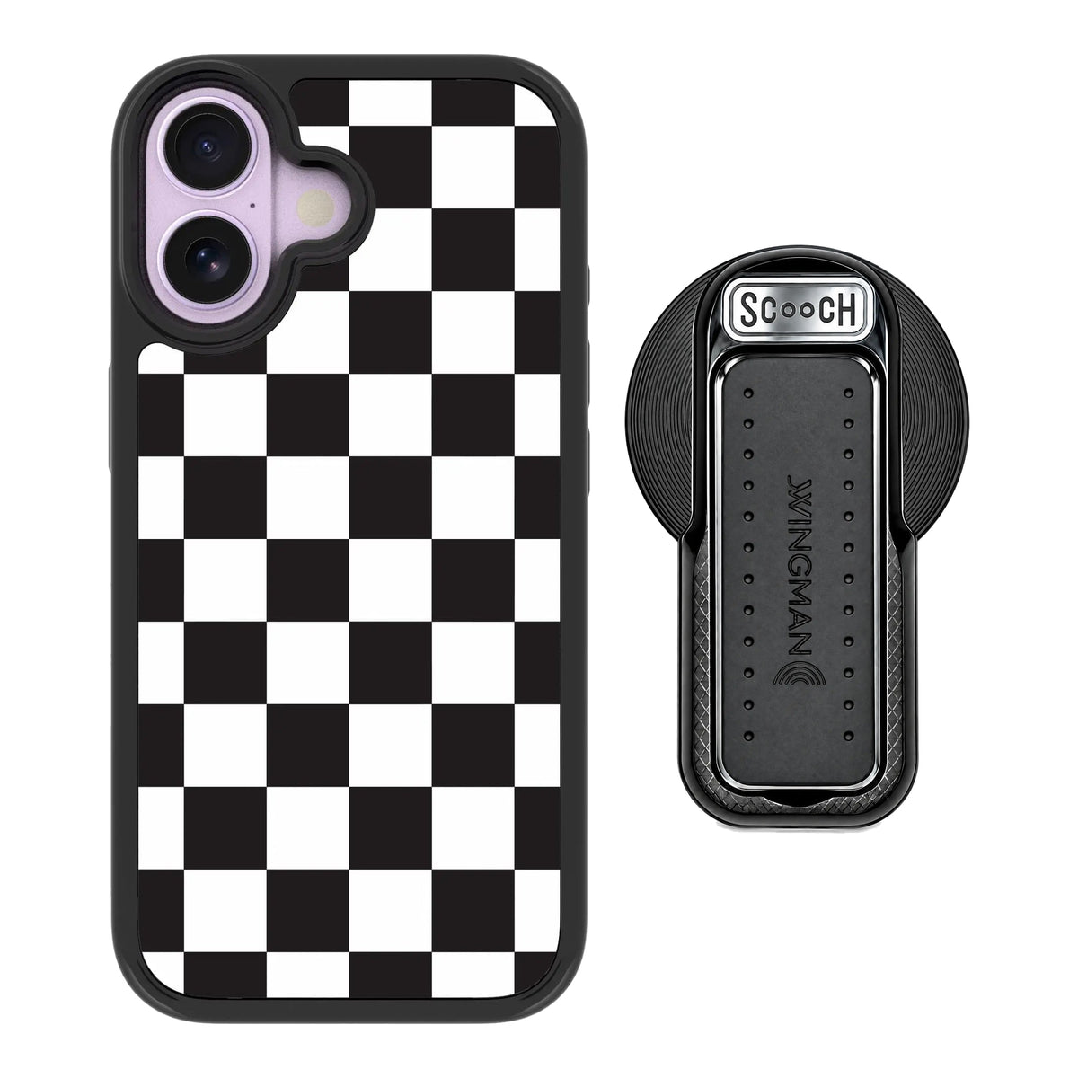 MagCase Checkered for iPhone 17 with Black Wingback for MagSafe