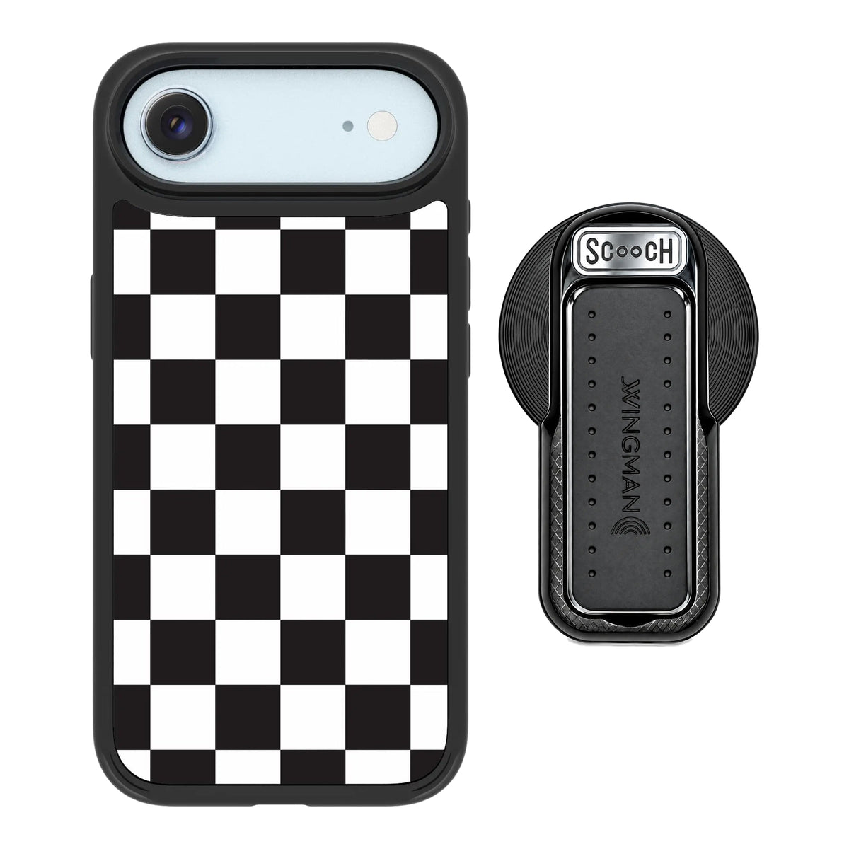MagCase Checkered for iPhone Air with Black Wingback for MagSafe