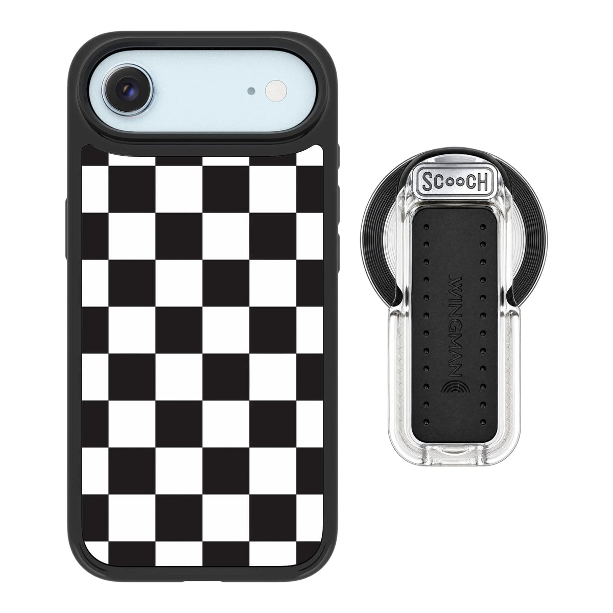 MagCase Checkered for iPhone Air with Clear Wingback for MagSafe